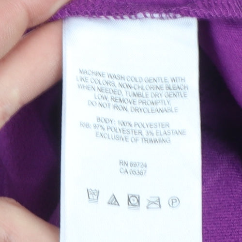 Columbia Women’s Purple 1/4 Zip Fleece Pullover Sweatshirt M