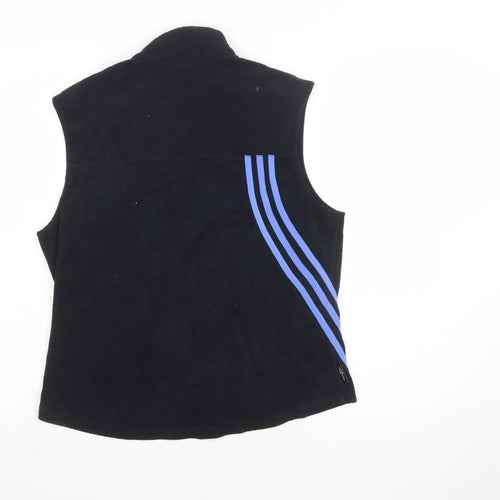 Adidas Womens Black Fleece Waistcoat M Full Zip Sleeveless Sportswear