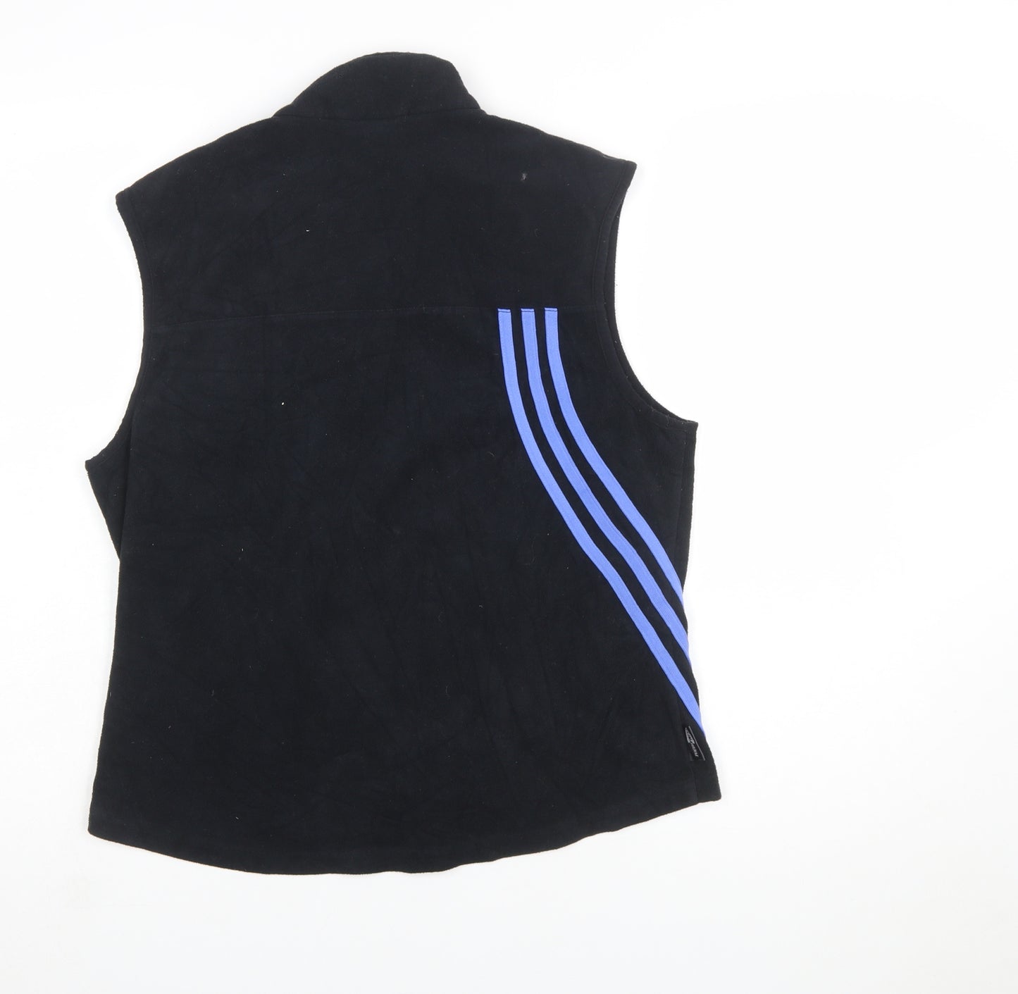 Adidas Womens Black Fleece Waistcoat M Full Zip Sleeveless Sportswear