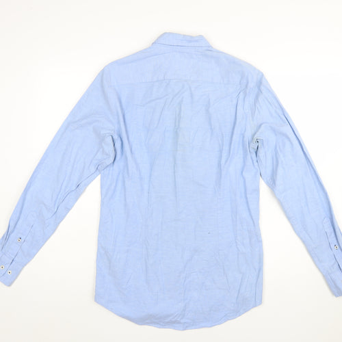 Tommy Hilfiger Men's Blue Slim Fit Stretch Button-Up Shirt Size S