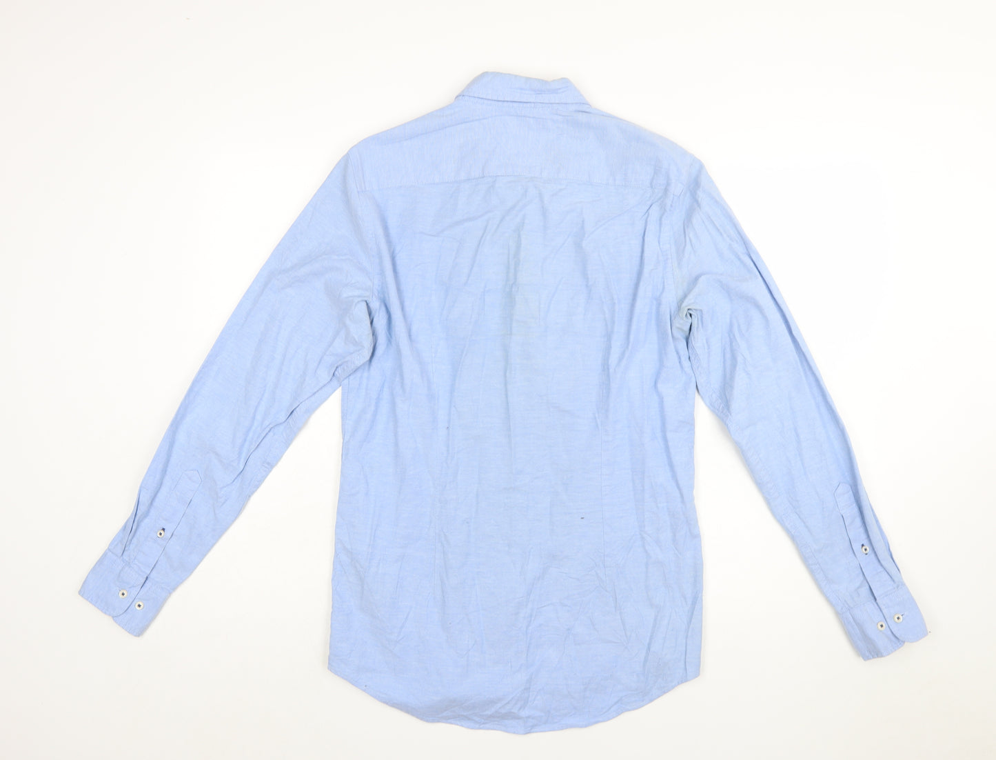 Tommy Hilfiger Men's Blue Slim Fit Stretch Button-Up Shirt Size S