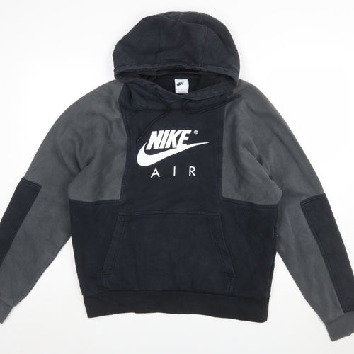Nike Men's Black Pullover Hoodie M Sports Fleece Sweatshirt