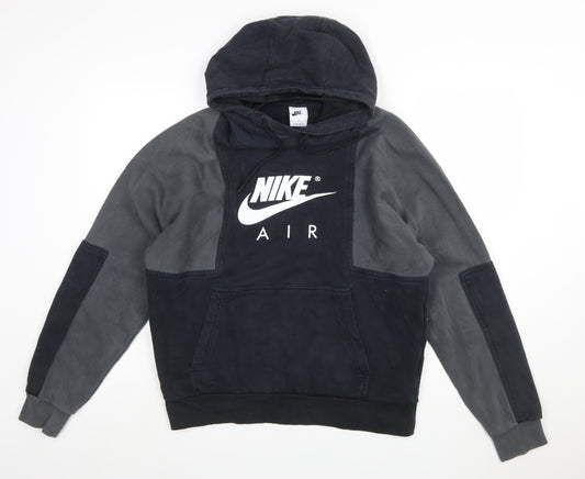 Nike Men's Black Pullover Hoodie M Sports Fleece Sweatshirt