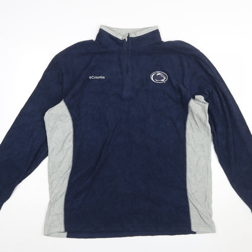 Columbia Men’s Blue Fleece 1/4 Zip Sweatshirt XL Outdoor Pullover