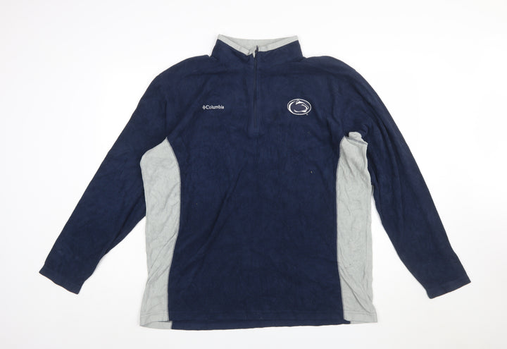 Columbia Men’s Blue Fleece 1/4 Zip Sweatshirt XL Outdoor Pullover