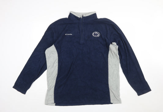 Columbia Men’s Blue Fleece 1/4 Zip Sweatshirt XL Outdoor Pullover