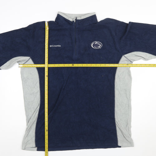 Columbia Men’s Blue Fleece 1/4 Zip Sweatshirt XL Outdoor Pullover
