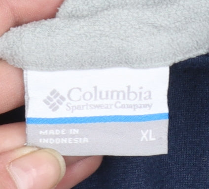 Columbia Men’s Blue Fleece 1/4 Zip Sweatshirt XL Outdoor Pullover