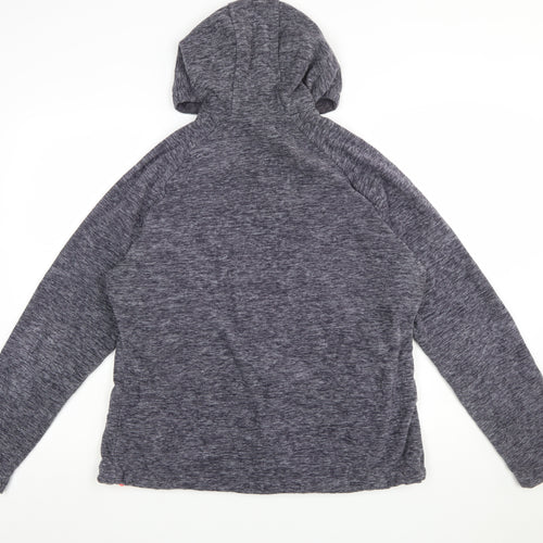 New Balance Womens Grey Pink Full Zip Hoodie XL Polyester Blend