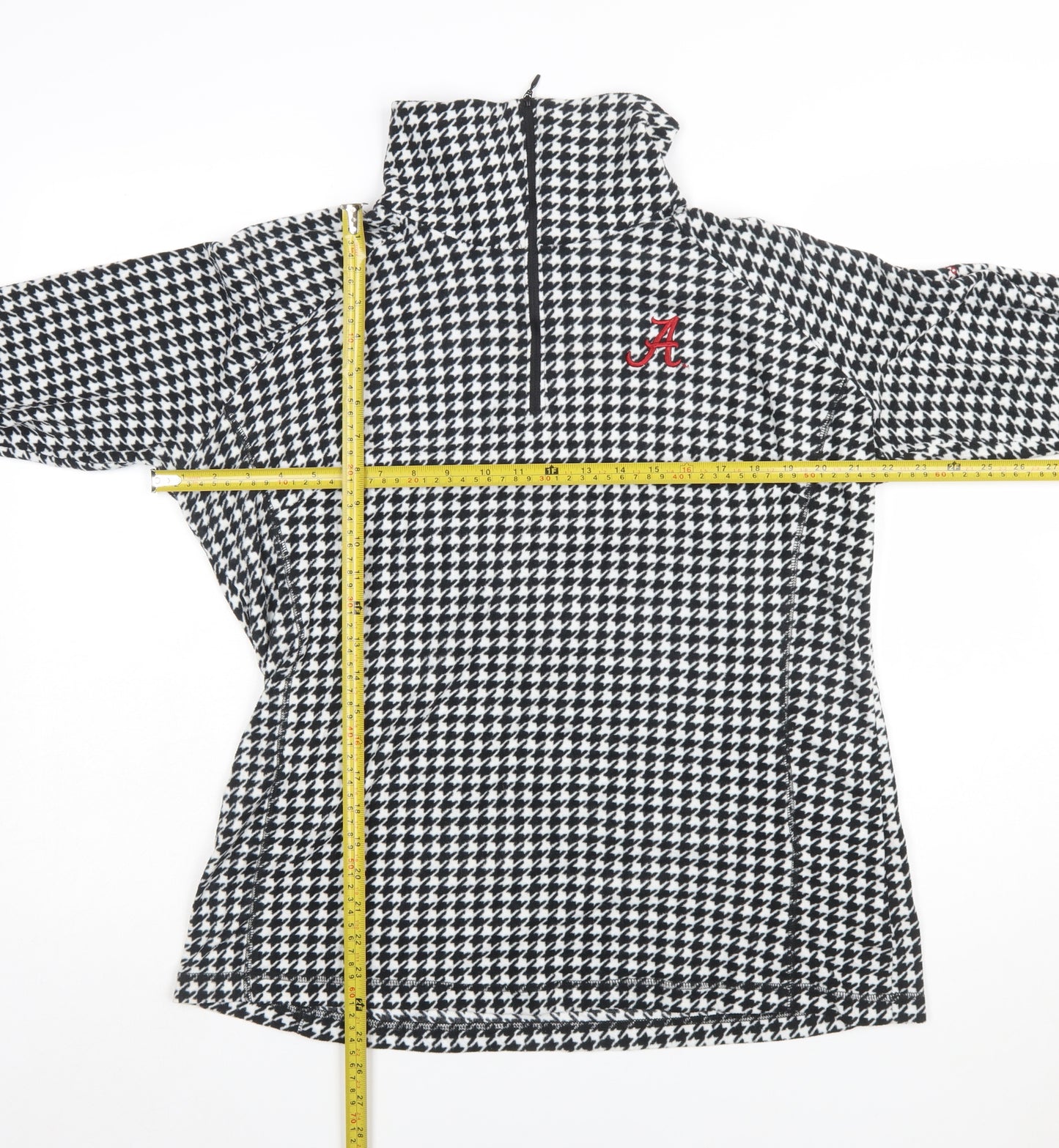 Columbia Womens Black White Houndstooth 1/2 Zip Pullover Sweatshirt XL