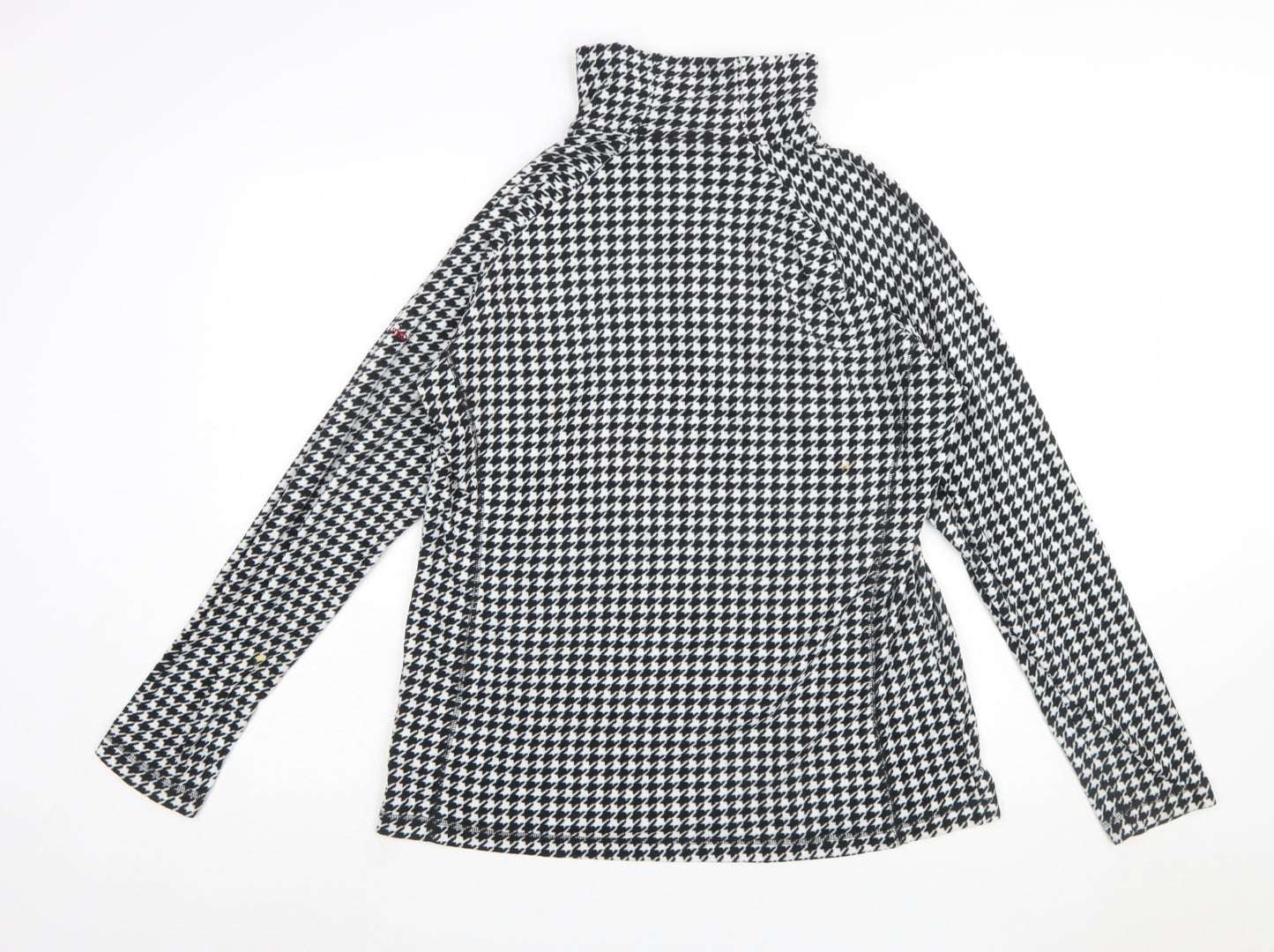 Columbia Womens Black White Houndstooth 1/2 Zip Pullover Sweatshirt XL