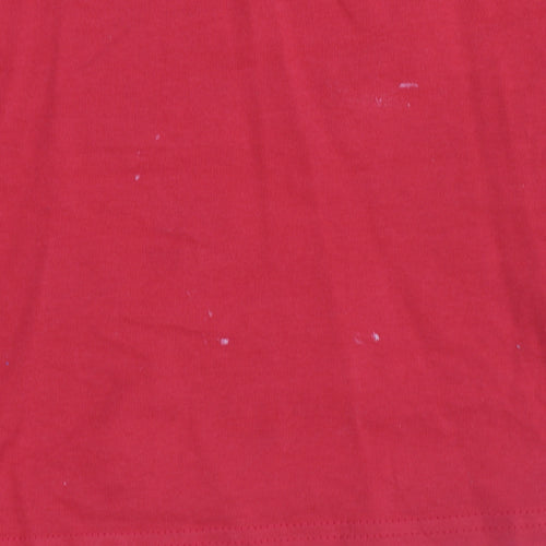 Nike Girls Red Cropped Dri-Fit T-Shirt XL Athletic Fit Sports Top
