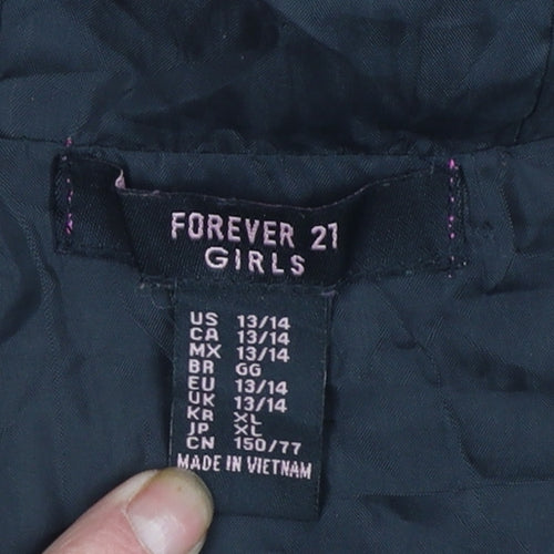 Forever 21 Girls Multicoloured Tie Dye Hooded Windbreaker Jacket 13-14 Years