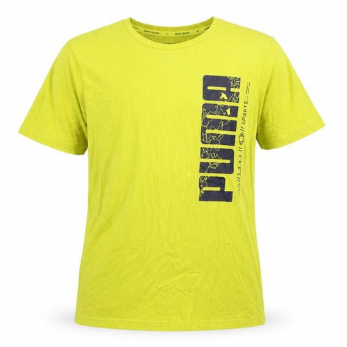 Puma Boys Yellow Graphic Logo Sports T-Shirt 13-14 Years