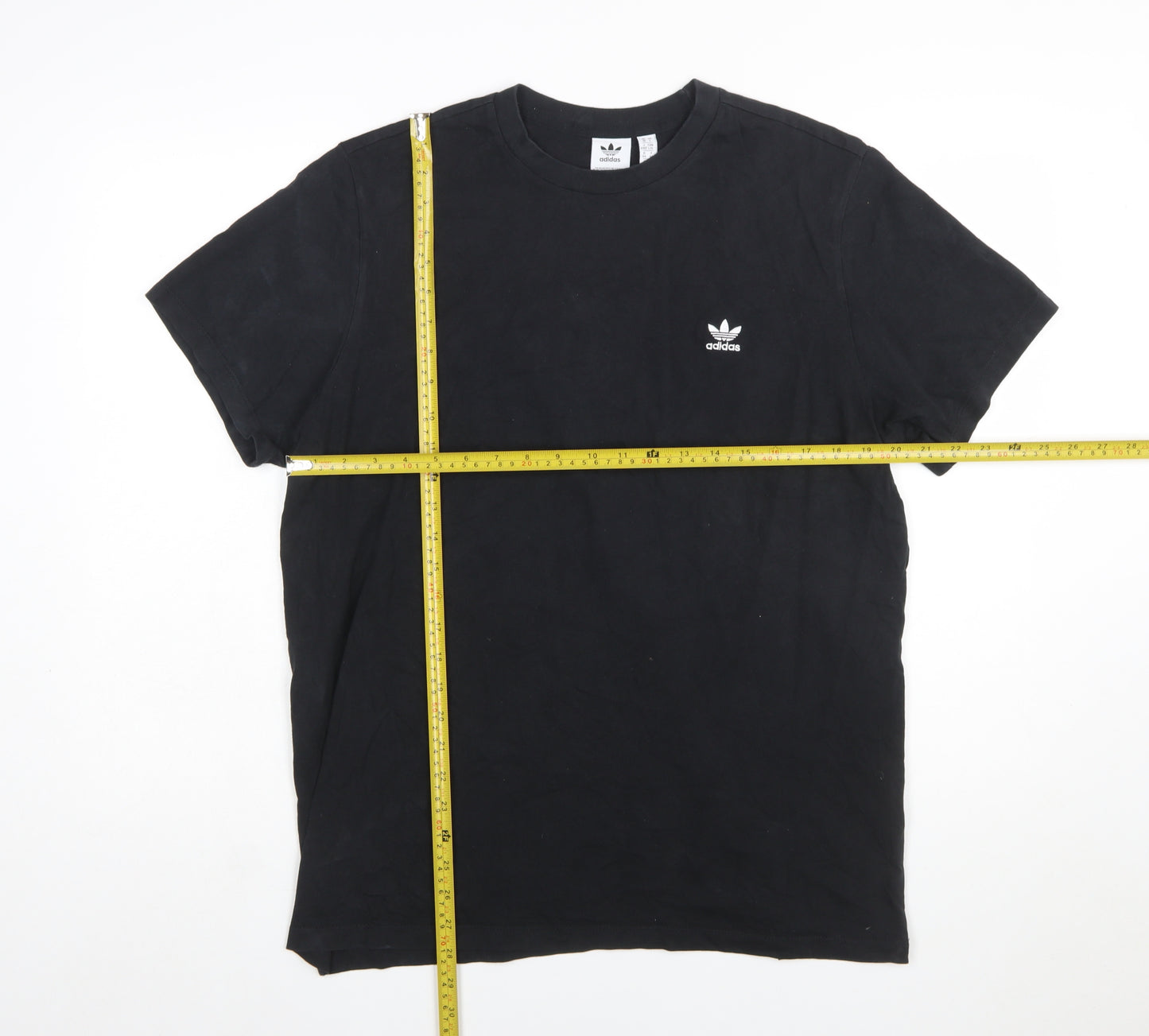 adidas Women Black Basic Crew Neck Regular Fit Short Sleeve T-Shirt Size 18