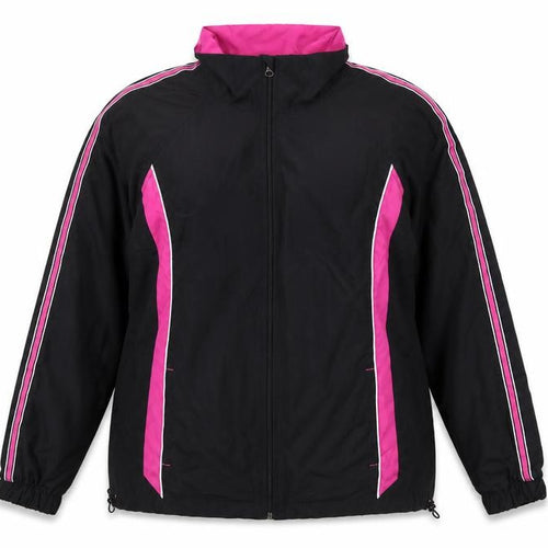 St. John’s Bay Women’s Black Pink Track Jacket L Activewear Full Zip