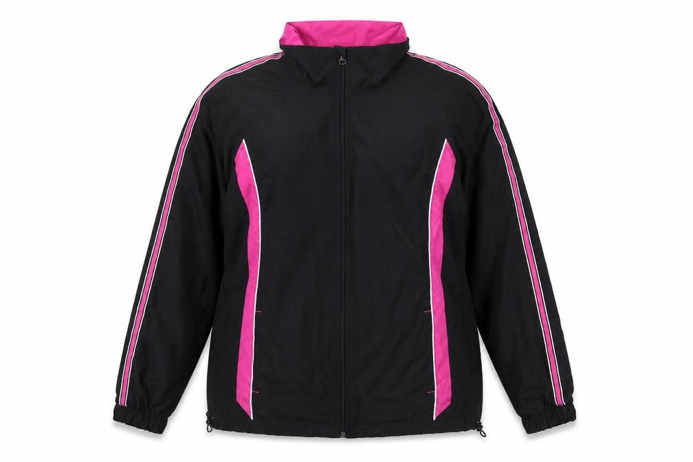 St. John’s Bay Women’s Black Pink Track Jacket L Activewear Full Zip
