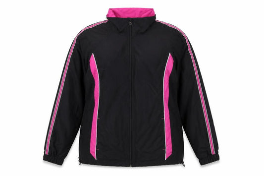 St. John’s Bay Women’s Black Pink Track Jacket L Activewear Full Zip