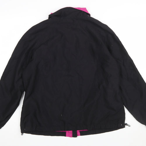 St. John’s Bay Women’s Black Pink Track Jacket L Activewear Full Zip