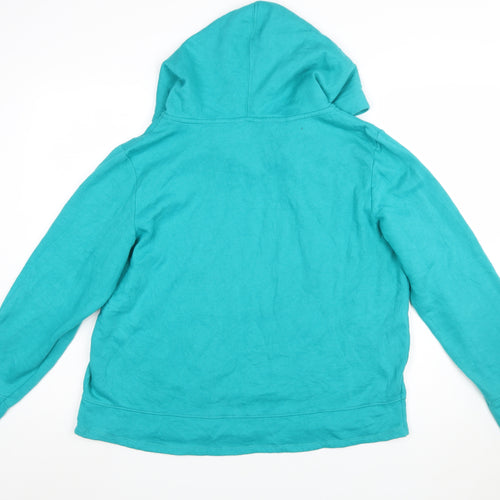 Nautica Women’s Turquoise Pullover Hoodie Cotton Blend Size L