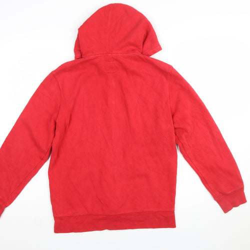 GAP Boys Red Full Zip Hoodie XXL 13 Years Cotton Blend Fleece Sweatshirt