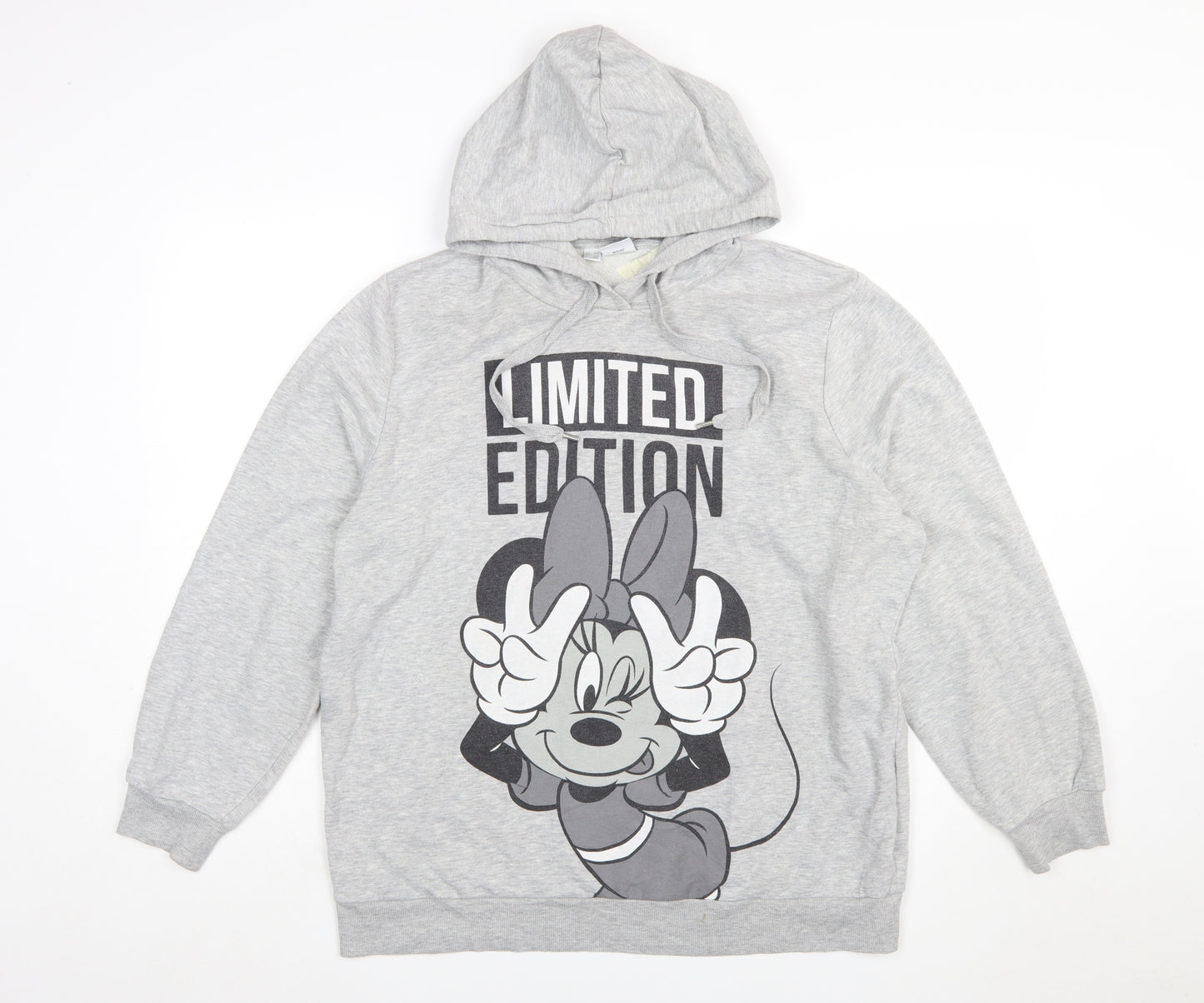 Disney Women Grey Minnie Mouse Pullover Hoodie Size 14 Limited Edition