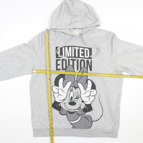 Disney Women Grey Minnie Mouse Pullover Hoodie Size 14 Limited Edition