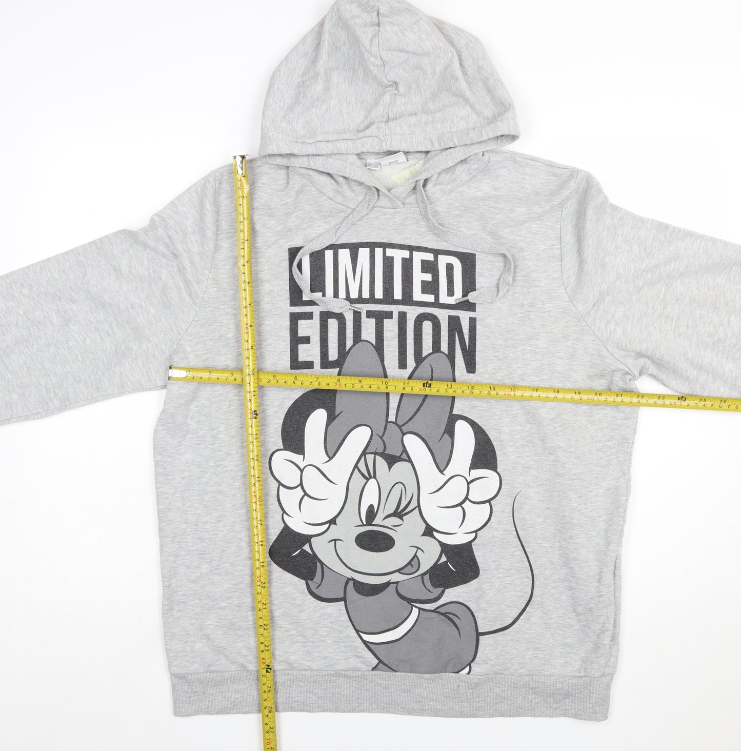 Disney Women Grey Minnie Mouse Pullover Hoodie Size 14 Limited Edition