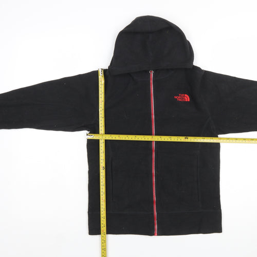 The North Face Boys Black Full Zip Hoodie Size 10-12 Years Fleece