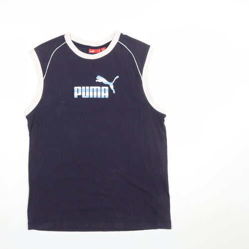 Puma Men's Navy Sleeveless Tank Top Size 2XL Athletic Fit