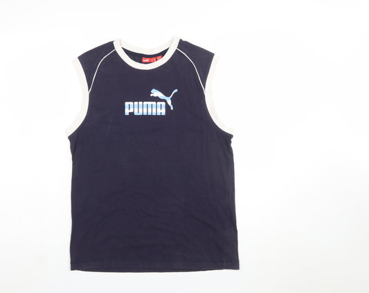 Puma Men's Navy Sleeveless Tank Top Size 2XL Athletic Fit