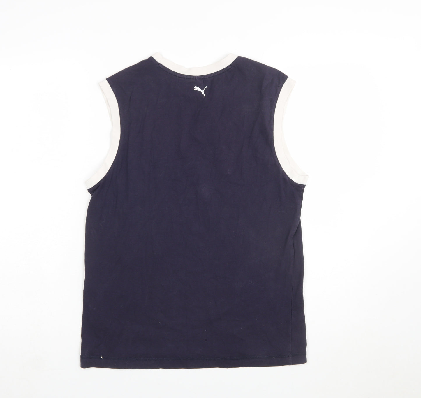 Puma Men's Navy Sleeveless Tank Top Size 2XL Athletic Fit