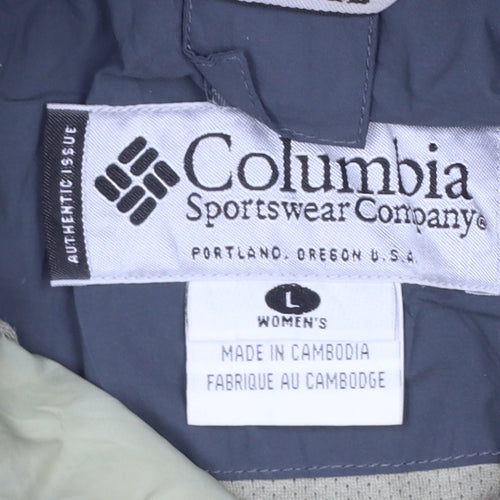 Columbia Women Beige Waterproof Hooded Jacket L