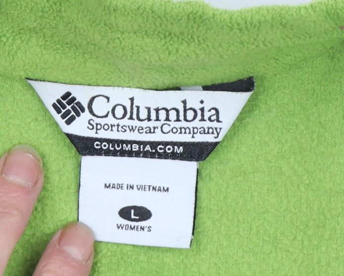 Columbia Women's Green Fleece Full Zip Jacket Size L Outdoor