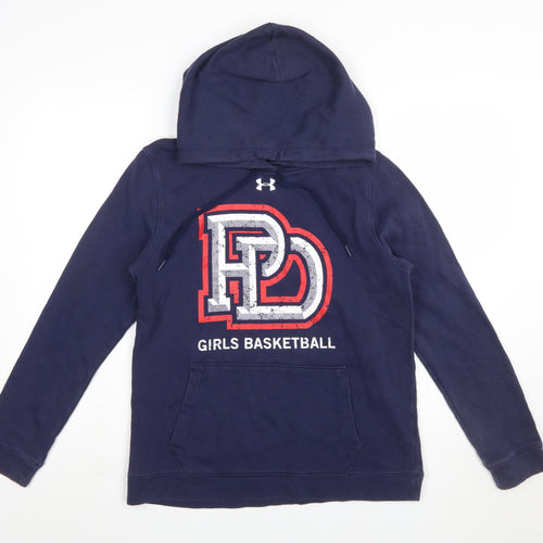 Under Armour Women's Navy Girls Basketball Hoodie Size M ColdGear