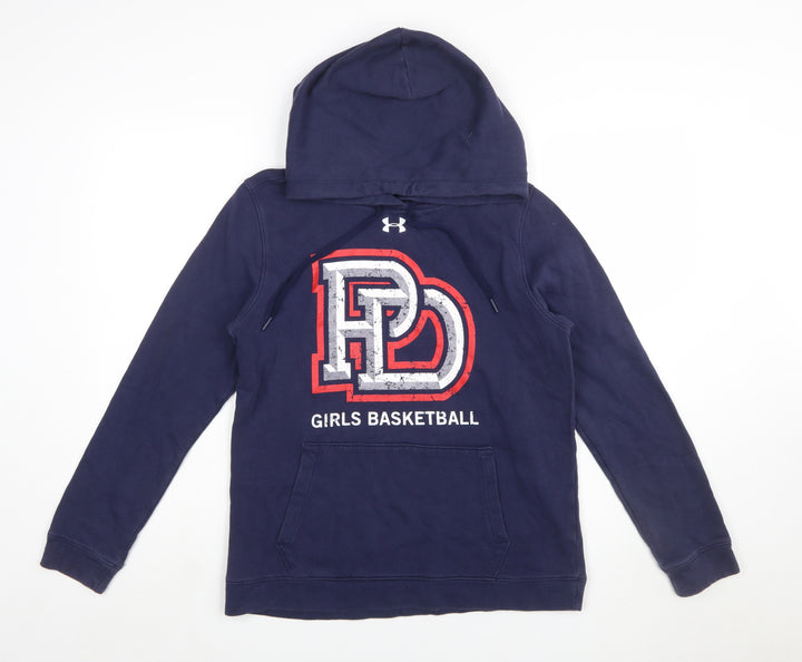 Under Armour Women's Navy Girls Basketball Hoodie Size M ColdGear
