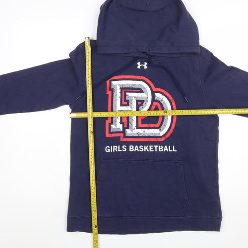 Under Armour Women's Navy Girls Basketball Hoodie Size M ColdGear