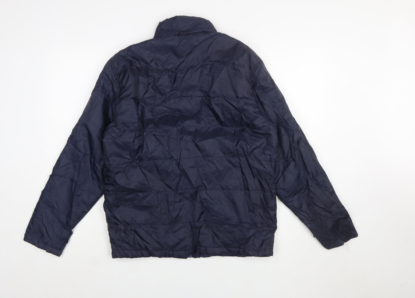 Reebok Women Blue XL Puffer Jacket Lightweight Full Zip