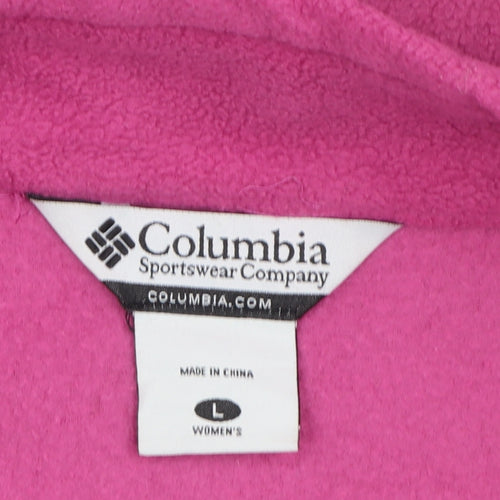 Columbia Women's Pink Fleece Full Zip Jacket Size L