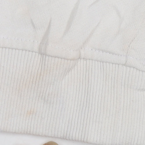 FILA Womens White Crew Neck Pullover Sweatshirt XL Logo Detail