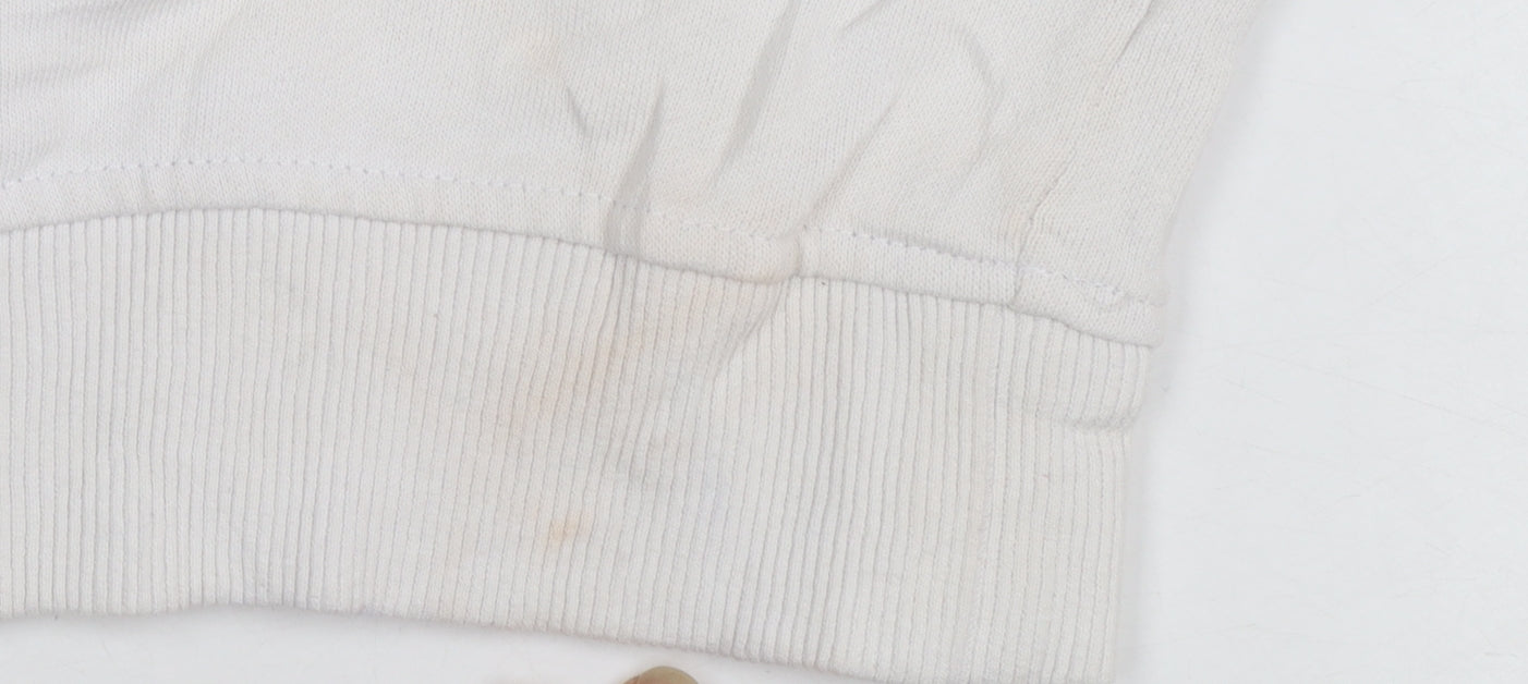 FILA Womens White Crew Neck Pullover Sweatshirt XL Logo Detail