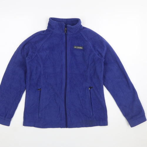 Columbia Boys Blue Fleece Full Zip Jacket Size 14 Years Lightweight Outdoor