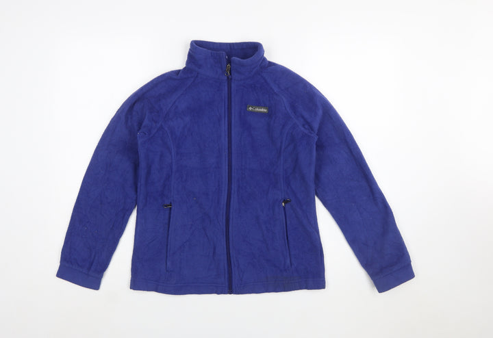 Columbia Boys Blue Fleece Full Zip Jacket Size 14 Years Lightweight Outdoor