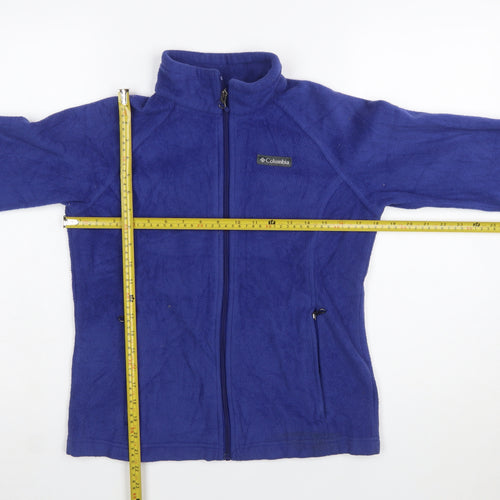 Columbia Boys Blue Fleece Full Zip Jacket Size 14 Years Lightweight Outdoor