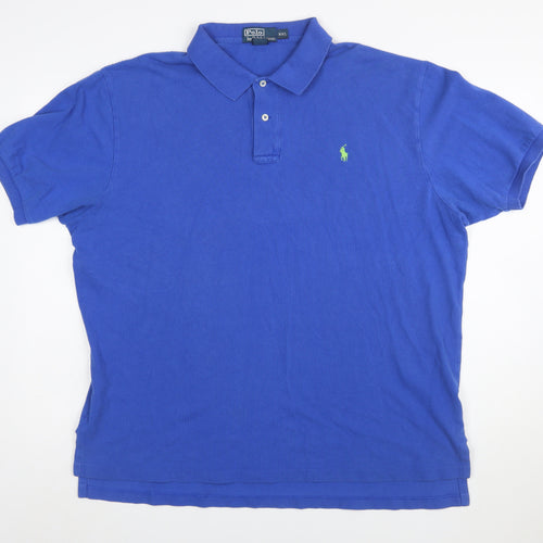Ralph Lauren Men's Blue 2XL Cotton Polo Shirt Classic Fit