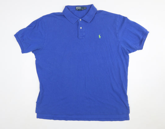 Ralph Lauren Men's Blue 2XL Cotton Polo Shirt Classic Fit