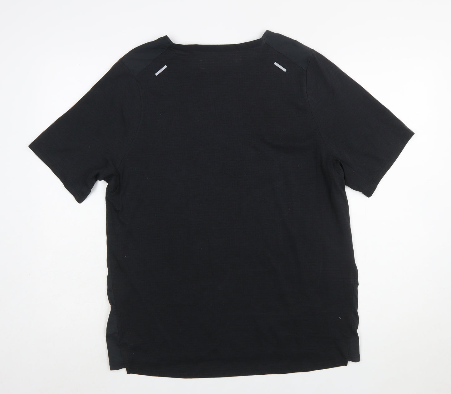 Nike Men's Black Medium Dri-FIT Running T-Shirt Lightweight Breathable