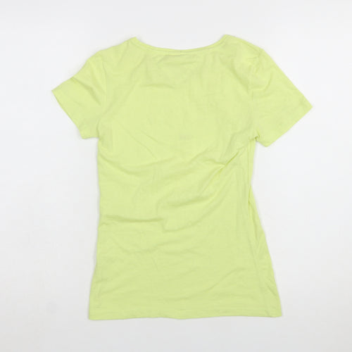 Tommy Jeans Women's Yellow XS Slim Fit Cotton T-Shirt