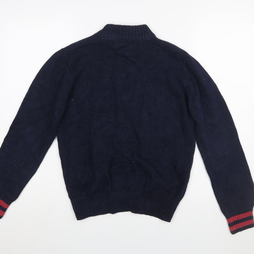 Tommy Hilfiger Boys Navy Blue Full Zip Cotton Cardigan M 12-14 Years