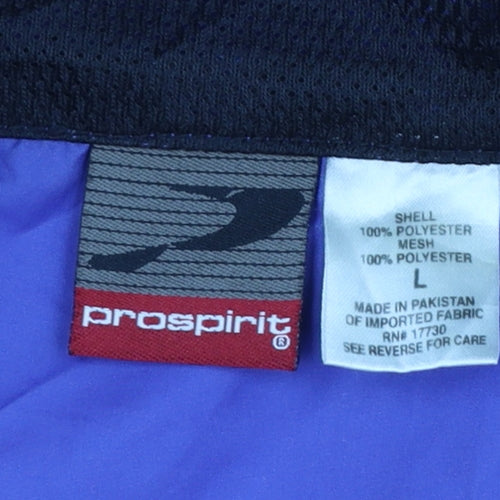 ProSpirit Women's Blue Colourblock Windbreaker Jacket L